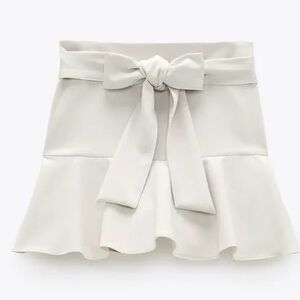 Zara belted mini skirt size S womens